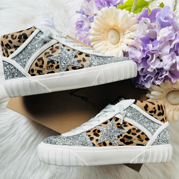 Vintage Havana Always Glitter Leopard High Top Sneakers